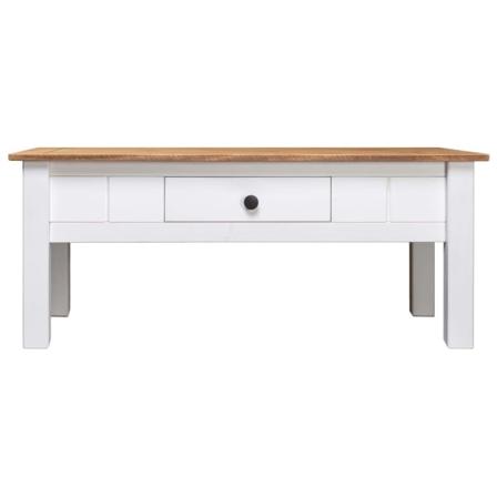 Vidaxl Soffbord Vit 100x60x45 Cm Massiv Furu Panama Vit