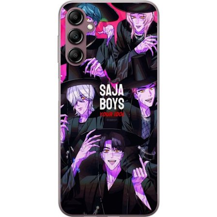 Yhteensopiva Puhelinkuori Samsung Galaxy A14 5G Kpop Demoninmetsästäjät Saja Boys Tumma Idoli Aura Violetti Demonivoima