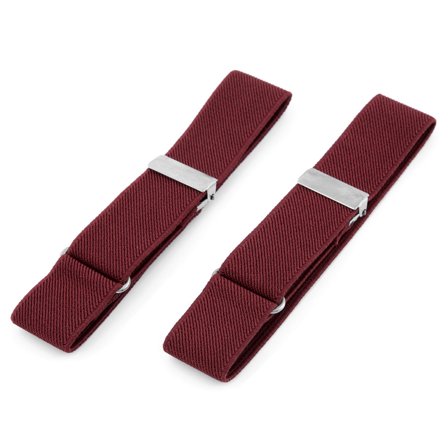 Burgundowe opaski do koszuli dla mężczyzn - Opaski do koszul