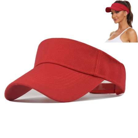 Solhatt - rød - Dame/herre - Hodeomkrets 55-60cm