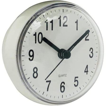 Væg ur mini sugekop badeværelse vandtæt 70mm vægur egnet til køkken toilet små bordure