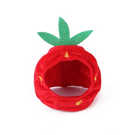 Lemmikkipuku Kissa mansikkahattu Pet Funny Hat