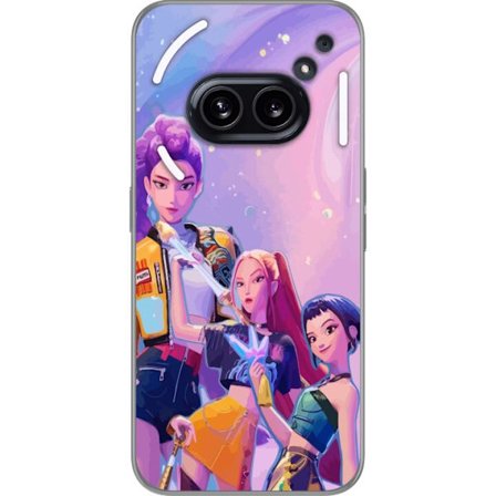 Kompatibelt Mobildeksel til Nothing Phone (2a) Futuristiske popdamer i neonfarger med magiske detaljer mot en drømmeaktig galaksebakgrunn