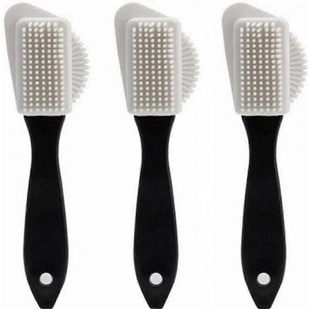 Skobørste 3-sidet børsterensning til Nubuck støvler Formrenser Værktøjstilbehør XGK