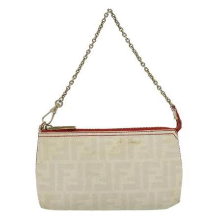 Fendi Vintage, Pre-owned Shoulder Bags Wit, Dames, Maat:ONE Size,Canvas