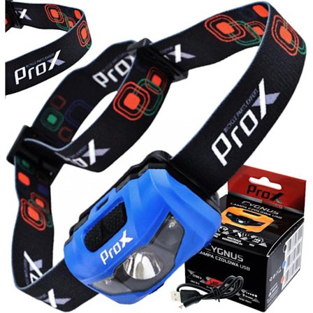 PROX Blå Pannlampa 145 Lumen 3LED 3xAAA