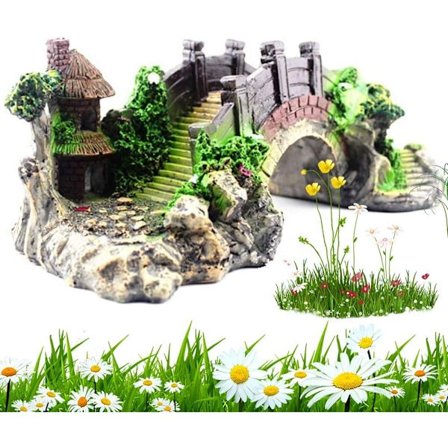 Tower Bridge Dekorationer til Akvarier - Røde Krabber[YJD]