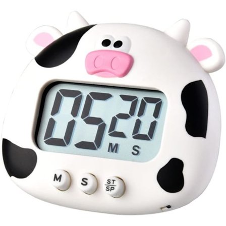 1 stk Vit ABS Timer Alarmklokke Elektrisk Matlagingstimer Morsom Ku Flere Digitale Ovn Enkel Apparat