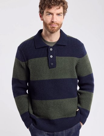 Armor Lux Sweater Polo Neck Héritage - Navy - XXL