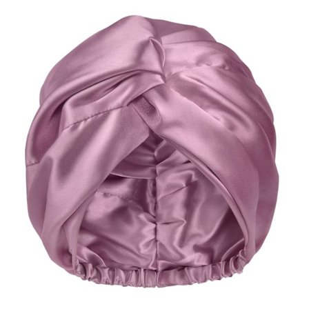Lila Satin Bonnet Siden Bonnet Sovhatt för Kvinnor Hårbil, ZQKLA