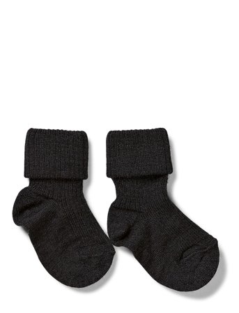 mp Denmark Wool Rib Baby Socks - Black - 29/32