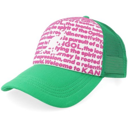 Kangol - Grön trucker Keps - Kg Fine Print Green A-frame Trucker @ Hatstore