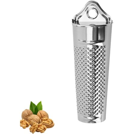 Muskatnødderive, ostrive i rustfrit stål, håndholdt muskatnøddekværn, til citrusfrugter, hvidløg og nødder.