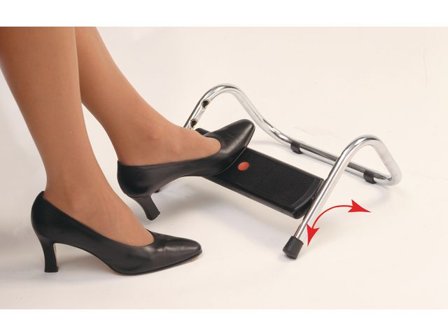 Twinco Fotstöd Form svart/krom - Lyreco - Kontorsmöbler och inredning - Stolar och sittmöbler - Fotstöd