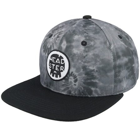 Headster - Black snapback Czapka Z Daszkiem - Kids Tie Dye Black Snapback @ Hatstore