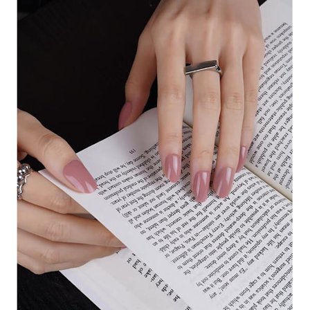 (Rosa) 20 klistremerker Semi Cured Gel Neglelakk Strimler Gel Negleklistremerer Solid Farge, Salong-kvalitet Gel