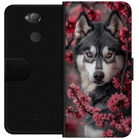 Kompatibel Tegnebogsetui til Sony Xperia XA2 Ulve Røde Øjne Dyr Ulv Mystisk