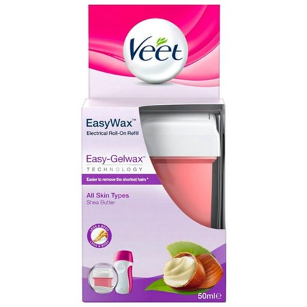Veet Easywax Roll-On Genopfyldning Med Shea Butter 50 Ml