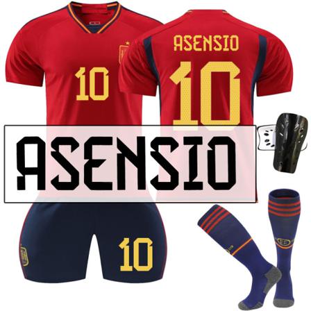 2022 Qatar World Cup Spanien Hemma Fotbollströjor Set 28