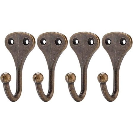 Sourcing Map Gardinupphängningar i Zink-Legering, Delikat Gardinband, Fönsterband, Väggkrok, 4-pack