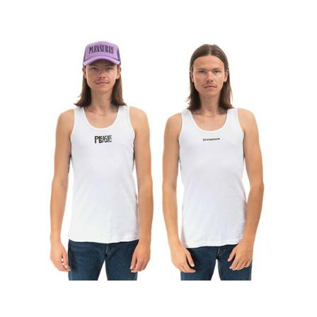Pleasures, Koszulka męska Pleasures Slam Tank Top 2-pack P22F024-White Biały, Mężczyzna, Rozmiar: M