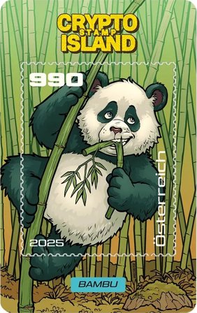 Østrig - Bambu Panda - Kryptofrimærke