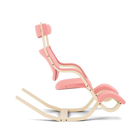 Varier Furniture Gravity - Pink Wool - Natural base