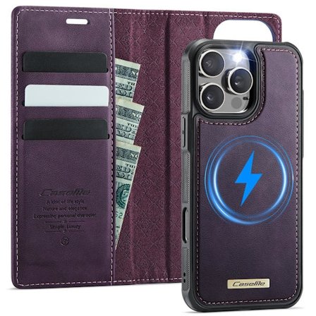 (iPhone 13 Pro) Caseme 2-in-1 MagSafe irrotettava lompakkokotelo 3 korttipaikalla ja RFID-suojauksella
