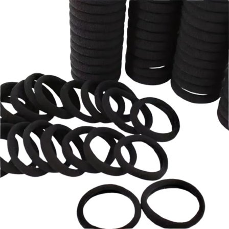 Joustavat hiuslenkit [40mm] - Hiuspannat - 50 kpl - Musta