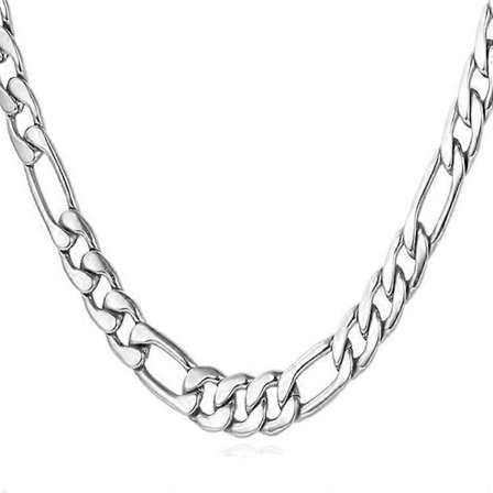 Herre Sterling Sølv Italiensk Solid Figaro Led-kæde Halskæde