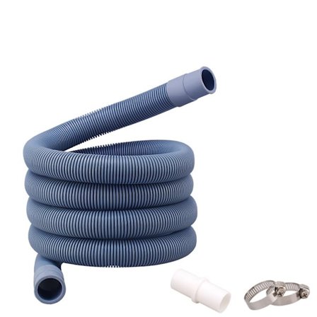 Avloppsslang, förlängningskit för tvättmaskin, avloppsslang för tvättmaskin, universal avloppsslang, vattenavloppsslang, tvättmaskinsslang (1,5 m)