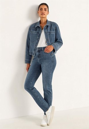 Cellbes of Sweden - Raka jeans i superstretchig denim Sara - mellanblå / denim - för damer - 34