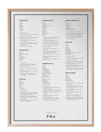 Fika Home Decoration Posters & Frames Posters Food Multi/patterned Kunskapstavlan