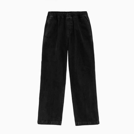 Obey, Wide Trousers Zwart, Heren, Maat:M