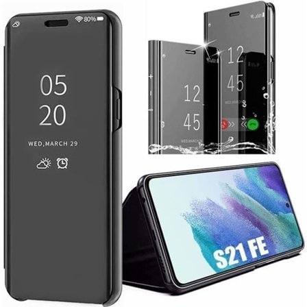 Skyddsskal - BOOLING - för Samsung Galaxy S21 FE - Svart - Repförhindrande - Fodral med lock