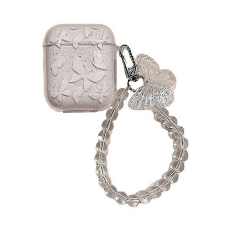 Kompatibel med AirPods 4 Klar Veske, Søtt Sløyfemønster Kawaii Bånd Gi