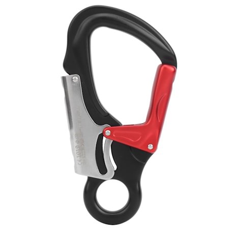 Karabinhage 35KN Udendørs Klatreknap Bjergbestigning Sikkerhedsspænde Hardware Tilbehør Sort