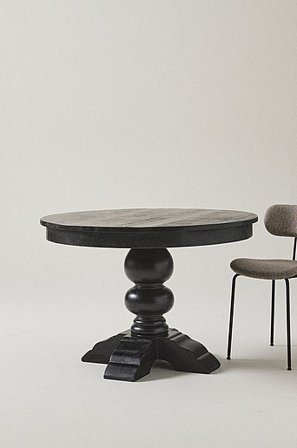 Jotex - Matbord ø 110 Cm Mangoträ Svart MADURAI - Köp Matbord hos Jotex