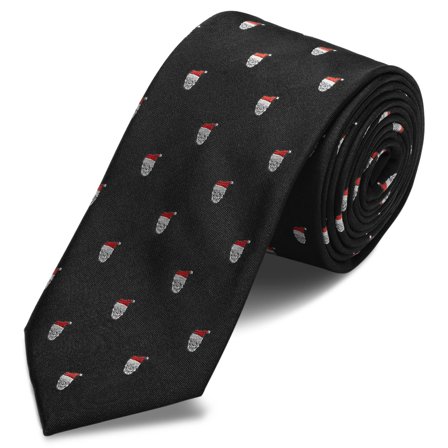 Black Christmas Skull Tie for Men - Christmas ties