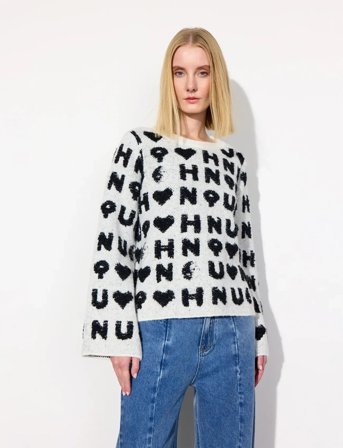 Hunkøn Jenny Knit Blouse - White - XS