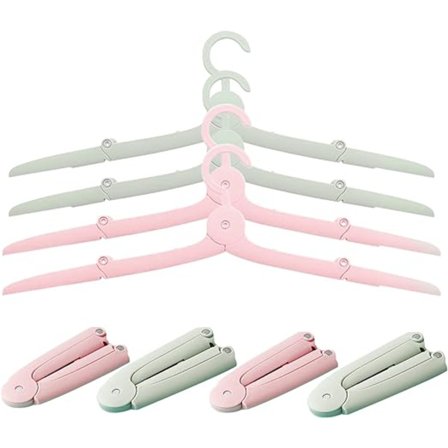 4-delt sammenleggbar plastkleshenger, bærbar reisekleshenger, utendørs