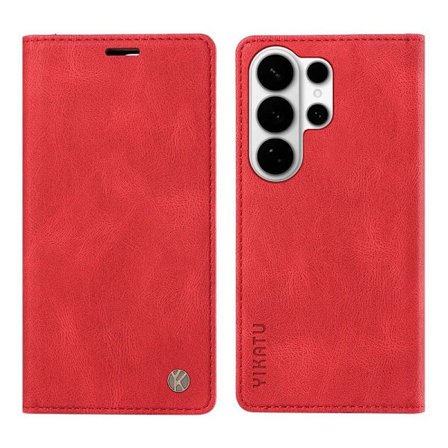 YIKATU Samsung Galaxy S26 Ultra Plånboksfodral Konstläder - Röd