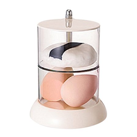 Drejbar Flerlags Støvtæt Øreringe Organizer Hvid 2-lags Beholder til Hjemmet