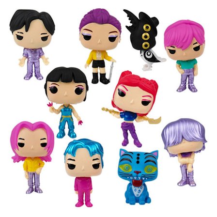 Action Figures Sett, 10 Deler Mini Demon Hunters Serie PVC Leker for Barn og Fans, Ideell for Festartikler Mikro landskap bil ornamenter