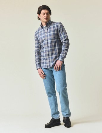 Lexington Clothing Casual Checked Flannel B.d Shirt - Blue - S