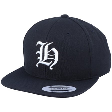 Iconic - Black - snapback - Cap - H Letter 3D Black Snapback - Hatstore