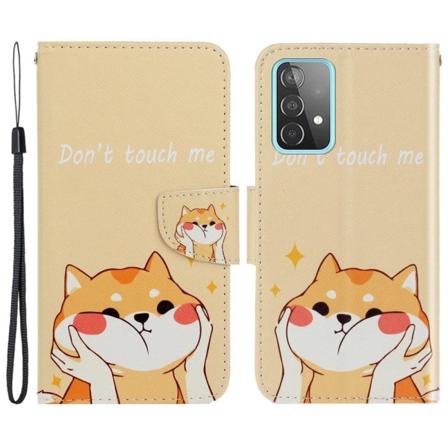 Wonderland Samsung Galaxy A53 5G flip etui - Shiba-Hund Brown