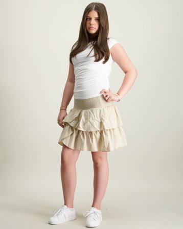 LMTD NLFBIBBY SHORT SKIRT Beige Kjolar Tjej - Kids Brand Store