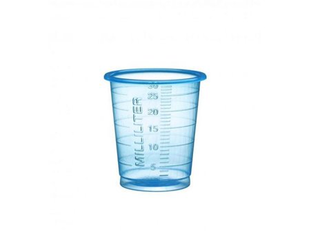 Medicinbägare smal Eco 30ml Blå 90/fp - Lyreco - Sjukvård och omsorg - Diagnos och behandling - Medicinering