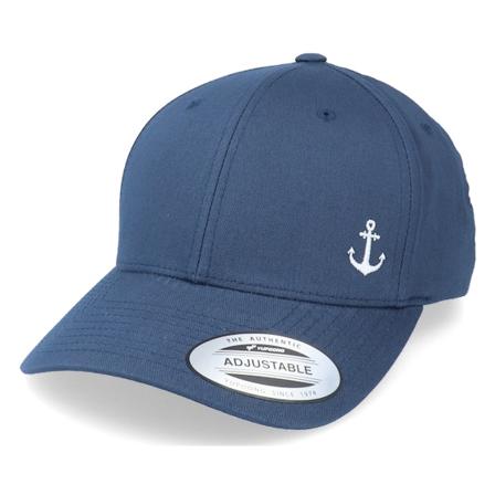 Iconic - Blå adjustable Caps - Tiny Anchor Curved Navy Adjustable @ Hatstore